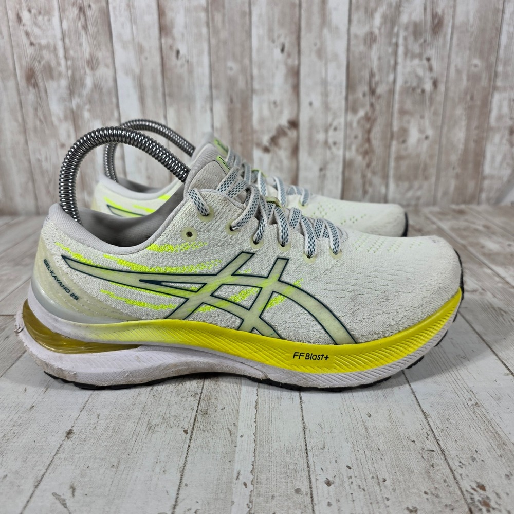 ASICS Gel-Kayano 29 Womens Running Shoes White Lime Yellow 1012B272 Size 7